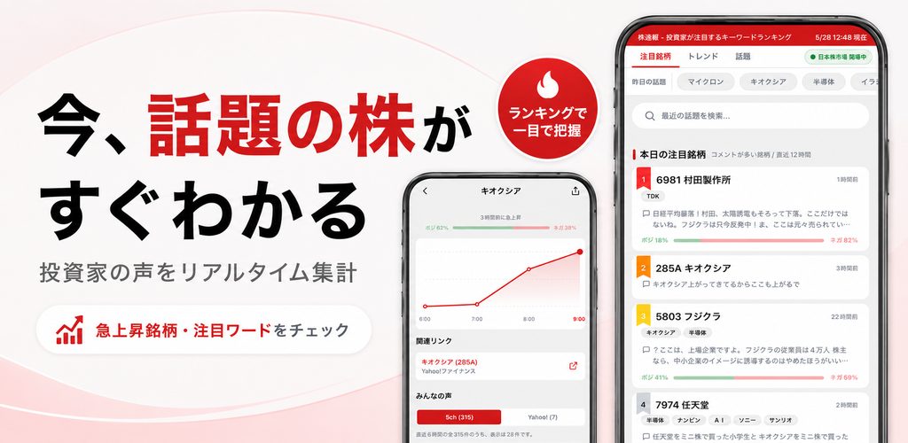 株速報アプリの画面